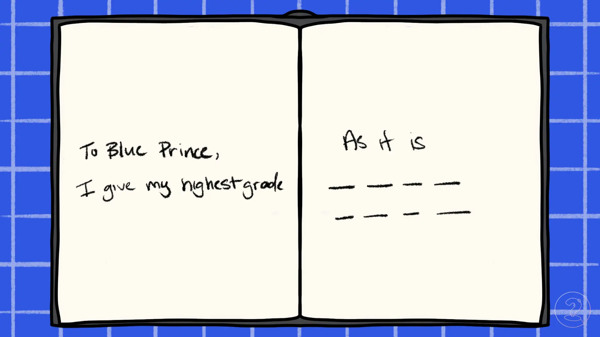 An open book containing text written inside.