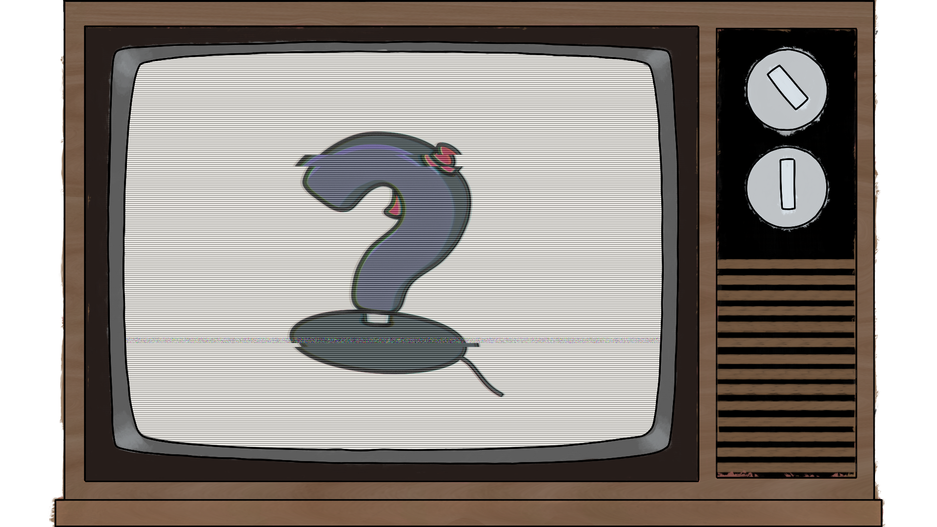 An illustration of an old TV with the Should You Play logo on the grainy screen.