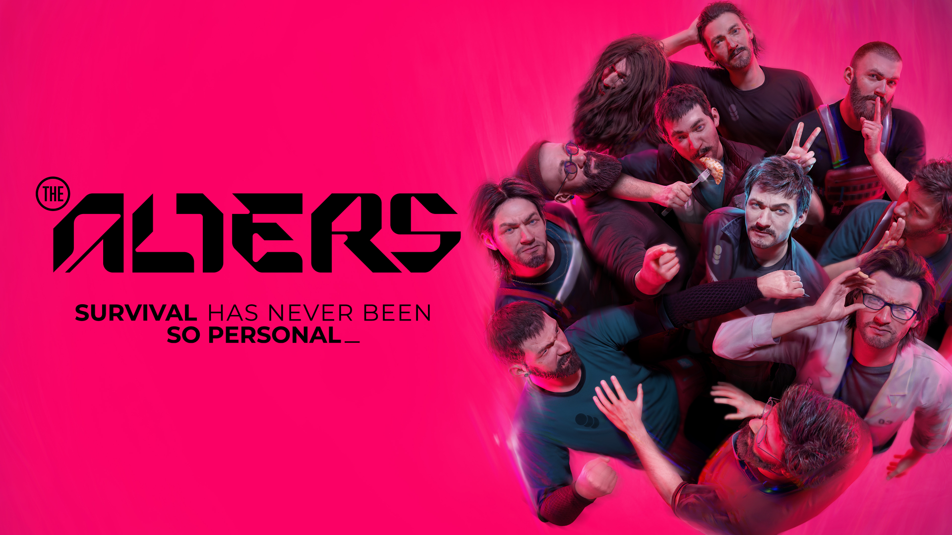 Key art for The Alters, which features multiple versions of Jan — the main character.