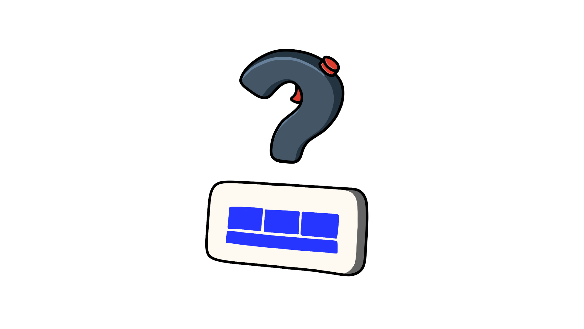 The Should You Play logo with the punctuation replaced with a phone with the tipping screen.